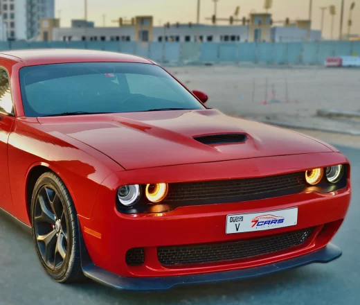 Rent Red Dodge Challenger in Dubai, UAE